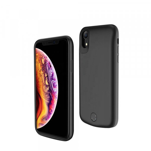 Wholesale iPhone Xs Max Portable Power Charging Cover Case 6000 mAh (Black)